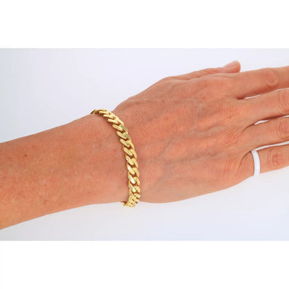 10k Yellow Gold Royal Monaco Miami Cuban Link 9mm Chain Bracelet Box Clasp 8.5"