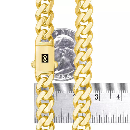 10k Yellow Gold Royal Monaco Miami Cuban Link 9mm Chain Bracelet Box Clasp 7.5"