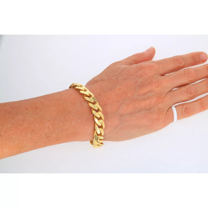 10k Yellow Gold Royal Monaco Miami Cuban Link 9mm Chain Bracelet Box Clasp 8.5"