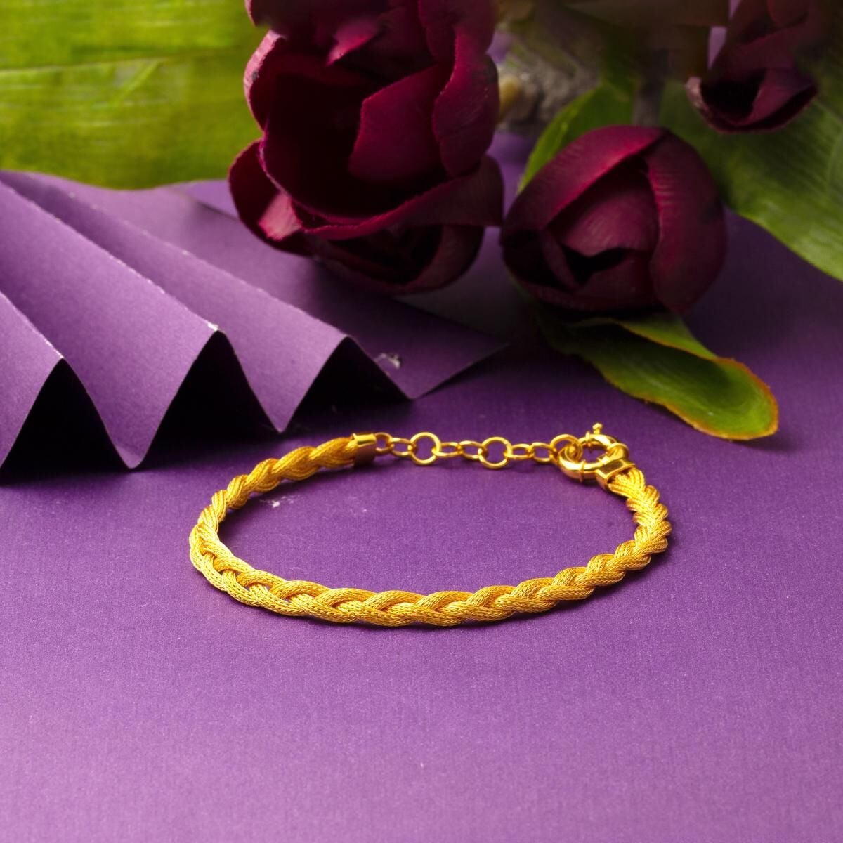 22K Yellow Gold Braided Bracelet (10.5 g)