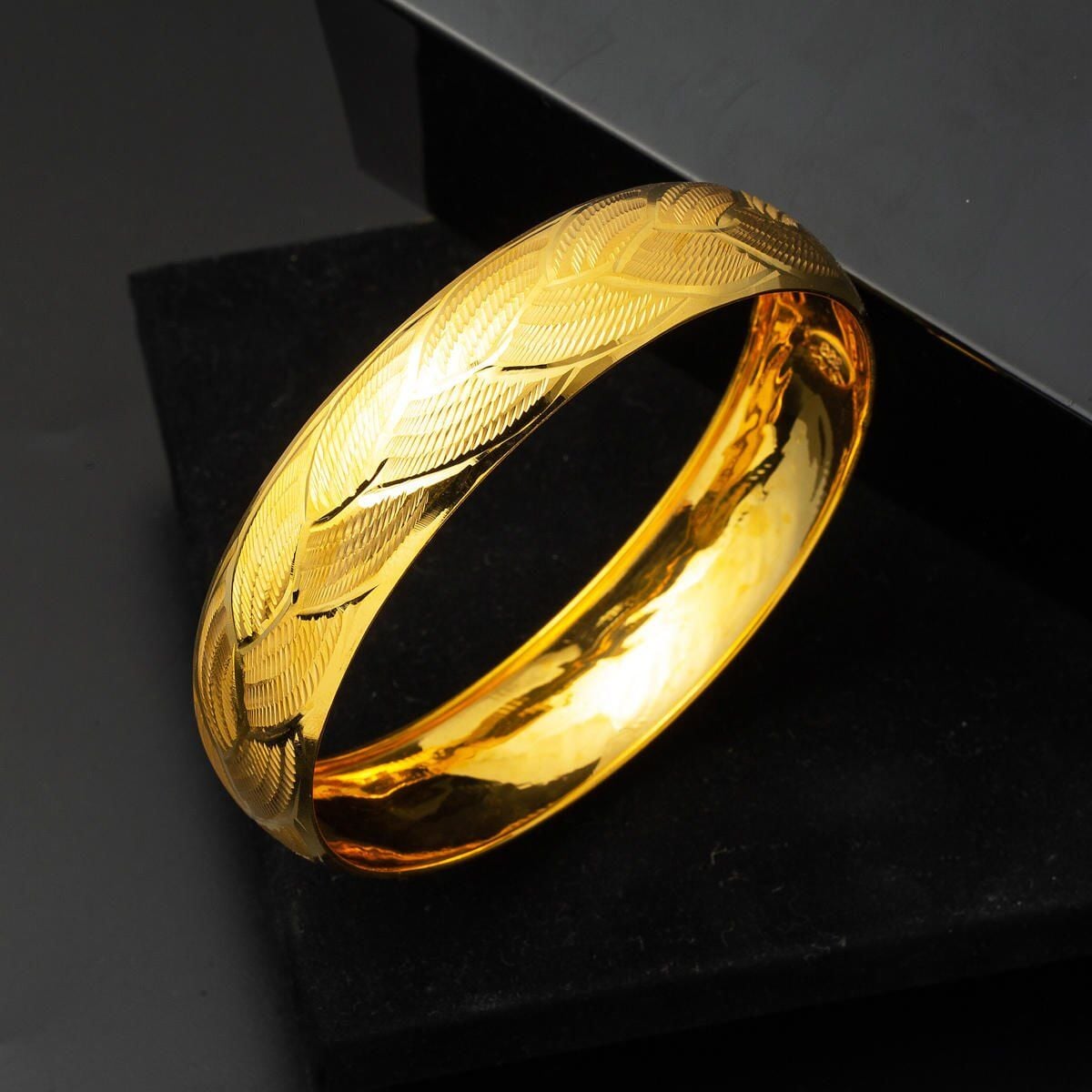 22K Yellow Gold Braided Bangle