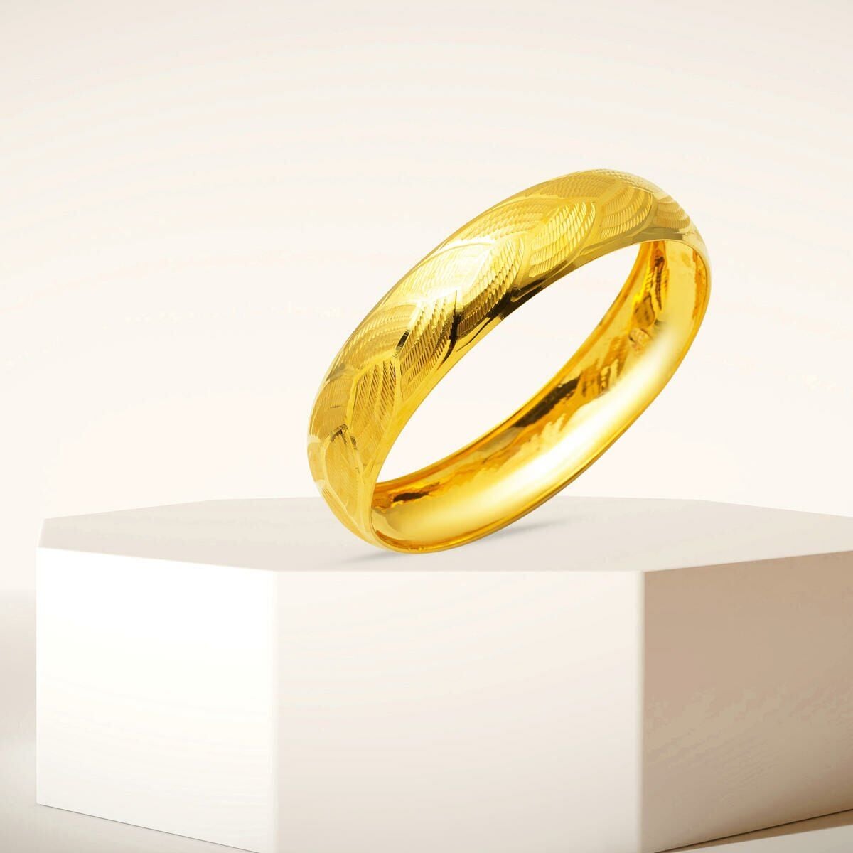 22K Yellow Gold Braided Bangle
