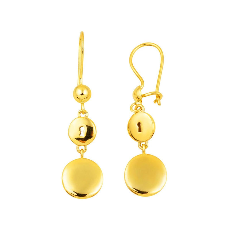 22K Yellow Gold Women's Dangle Earrings