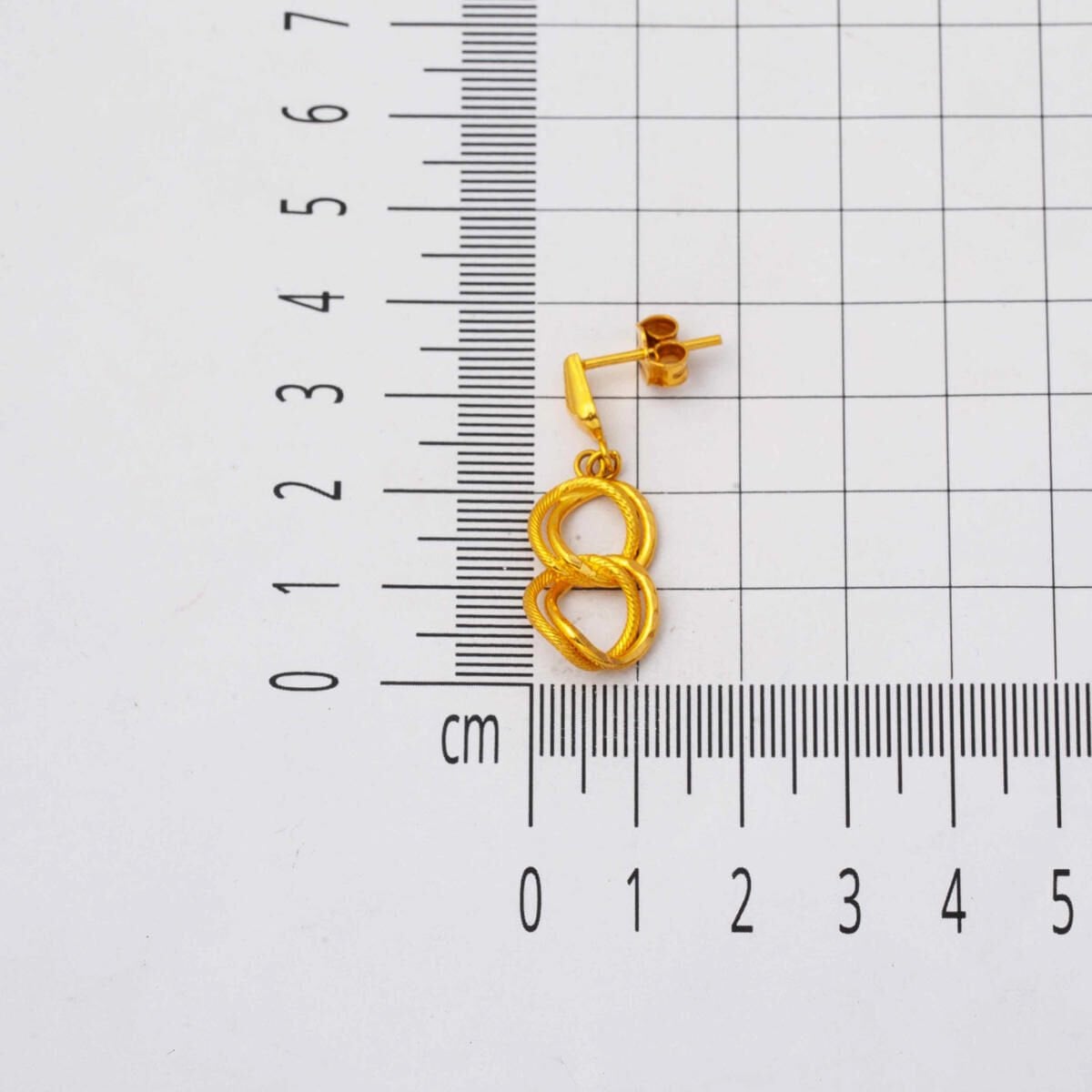 22K Yellow Gold Dangle Milky Way Earrings