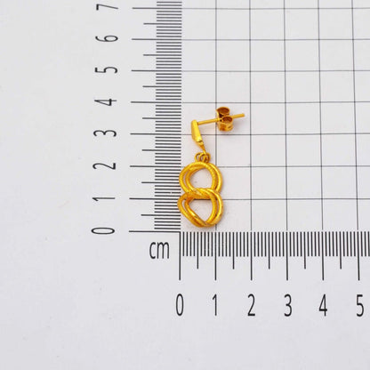 22K Yellow Gold Dangle Milky Way Earrings
