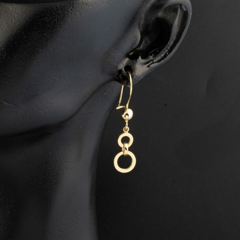 14K Yellow Gold Women's Dangle Earrings