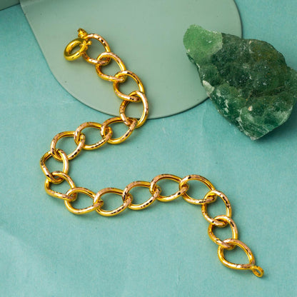 14K Yellow Gold Space Path Design Bracelet