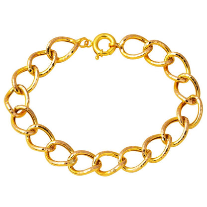 14K Yellow Gold Space Path Design Bracelet