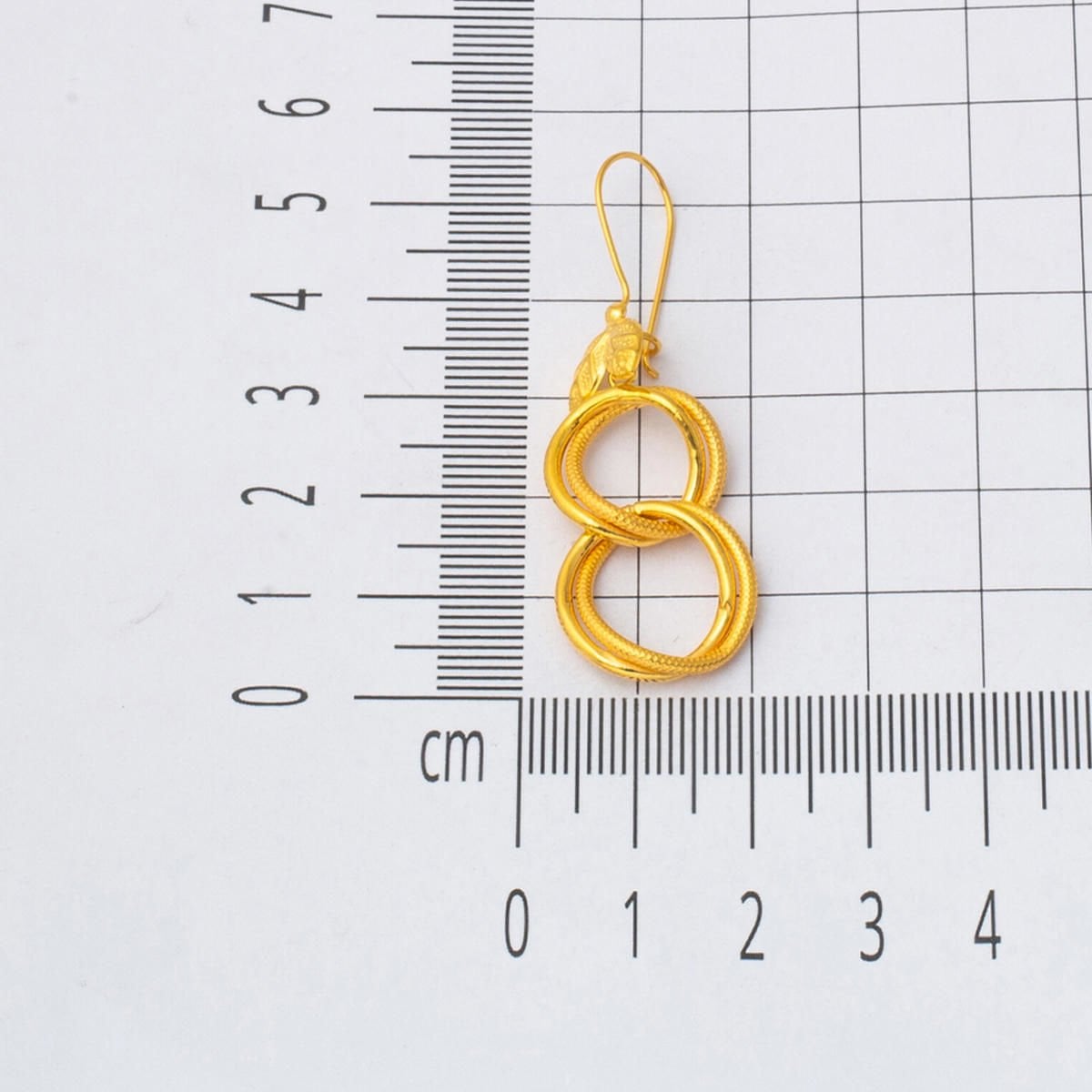 22K Yellow Gold Milky Way Dangle Earrings (4.02 g)