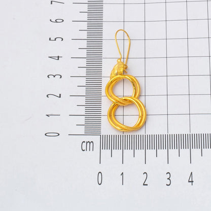 22K Yellow Gold Milky Way Dangle Earrings (4.02 g)