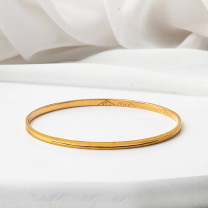 22K Yellow Gold Fluted Ajda Bangle (24 g)