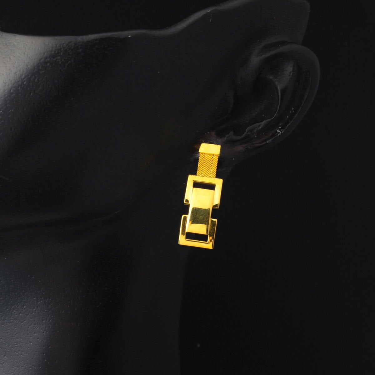 22K Yellow Gold Drop Trabzon Mesh Earrings