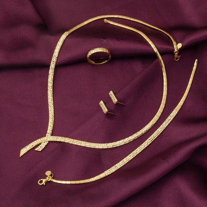 14K Yellow Gold Drop Wedding Set