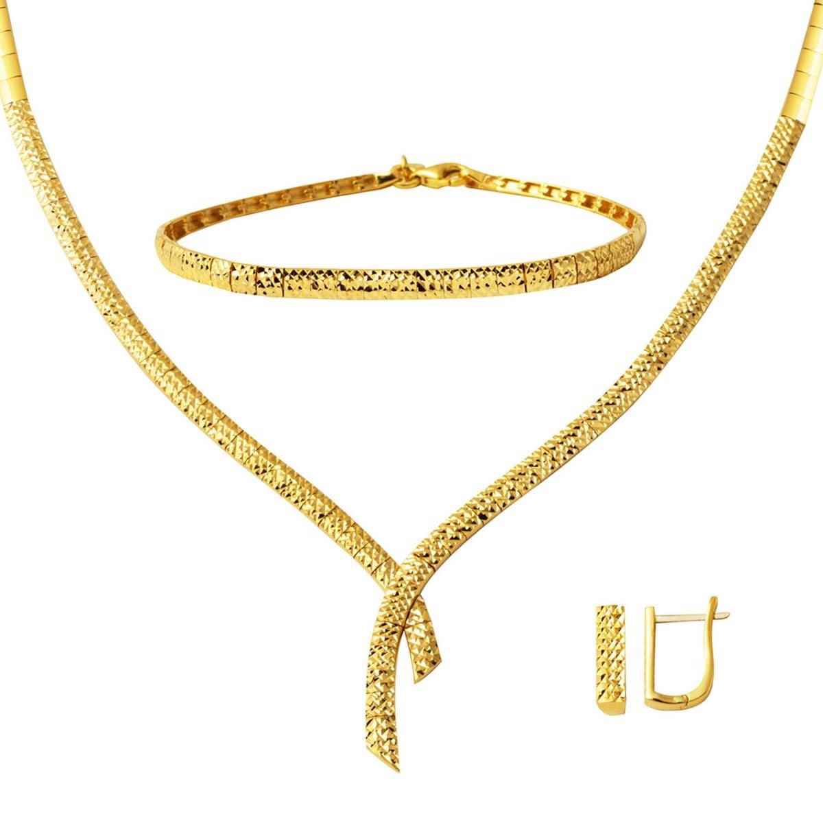 14K Yellow Gold Drop Jewelry Set