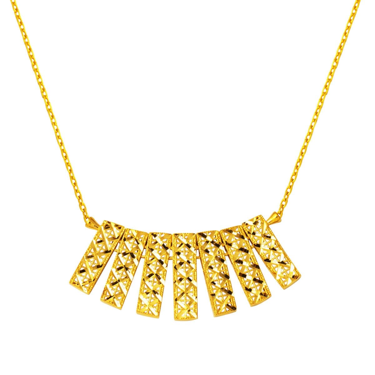 22K Yellow Gold Drop Design Women's Necklace