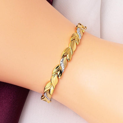 14K Yellow Gold Ivy Bracelet (6.1 g)