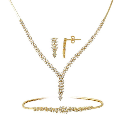 14K Yellow Gold Ivy Cubic Zirconia Set