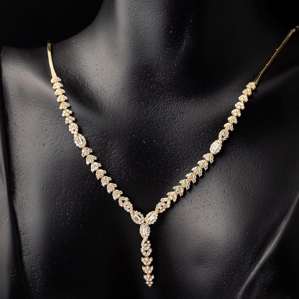 14K Yellow Gold Ivy Baguette Cubic Zirconia Set