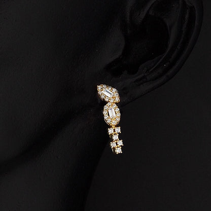 14K Yellow Gold Ivy Baguette Cubic Zirconia Set