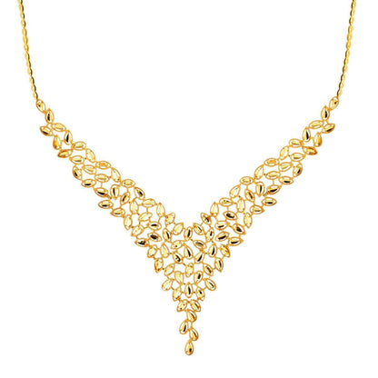 22K Yellow Gold Ivy Collar Necklace