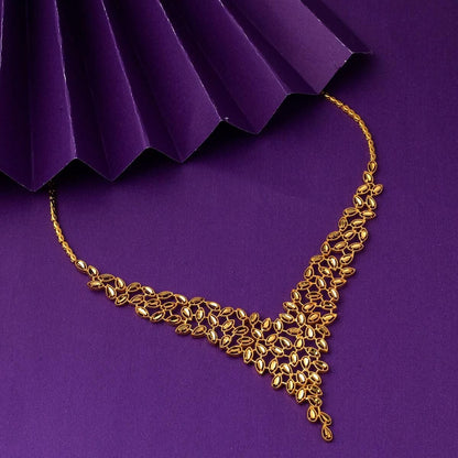 22K Yellow Gold Ivy Collar Necklace