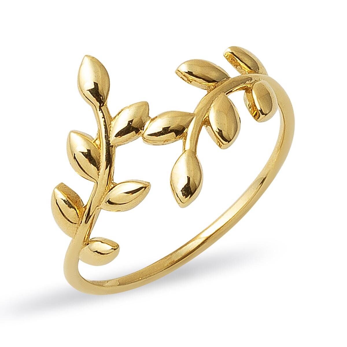 14K Yellow Gold Ivy Pinky Ring