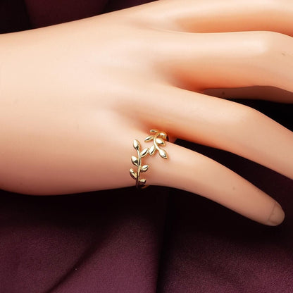 14K Yellow Gold Ivy Pinky Ring