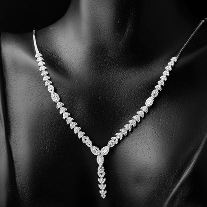 14K White Gold Ivy Baguette Cubic Zirconia Set