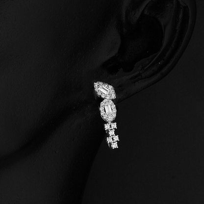 14K White Gold Ivy Baguette Cubic Zirconia Set