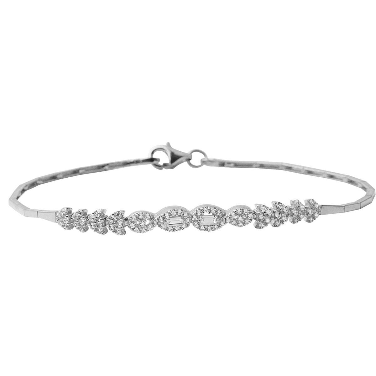 14K White Gold Ivy Baguette Cubic Zirconia Set