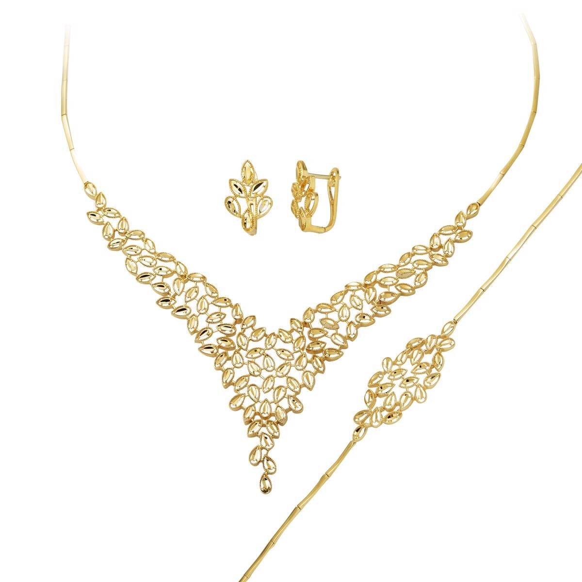 14K Yellow Gold Ivy Jewelry Set