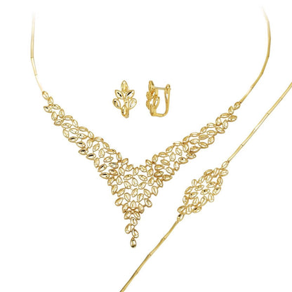 14K Yellow Gold Ivy Jewelry Set