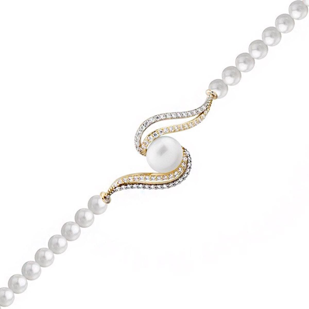 14K Yellow Gold Senta Pearl Bracelet