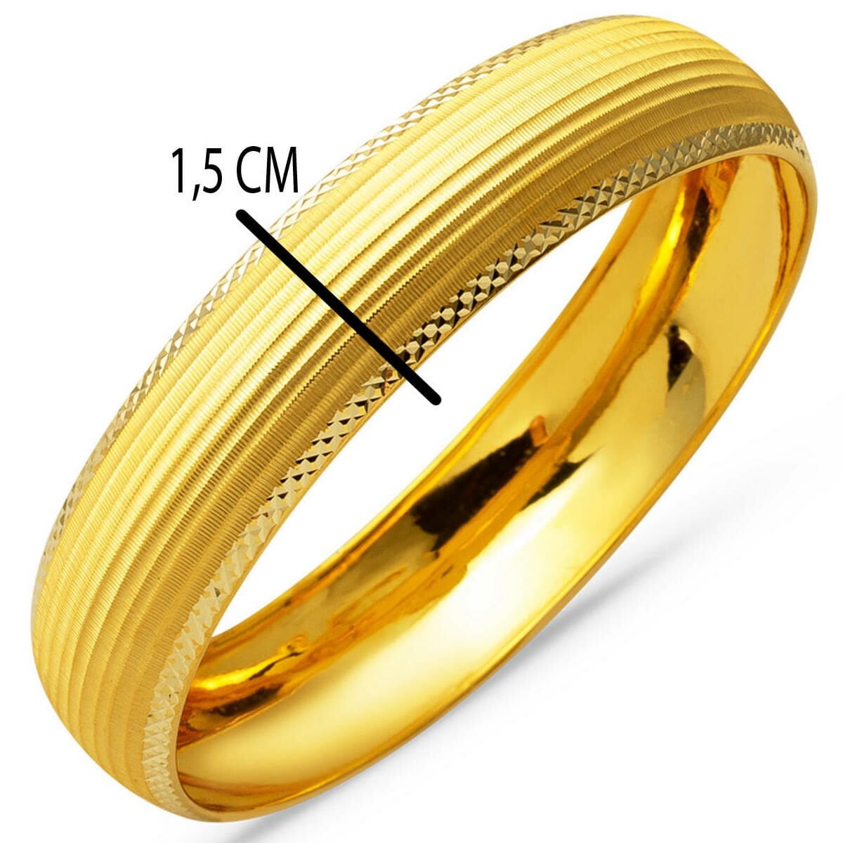 14K Yellow Gold Setina Wide Bangle