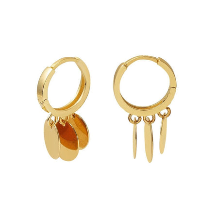 14K Yellow Gold Shakira Sequin Earrings