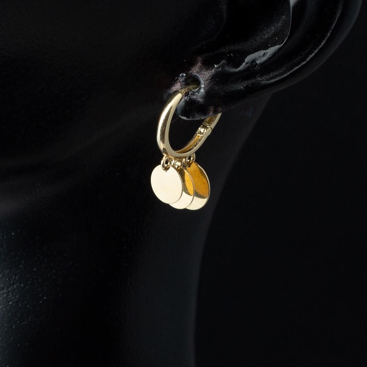 14K Yellow Gold Shakira Sequin Earrings