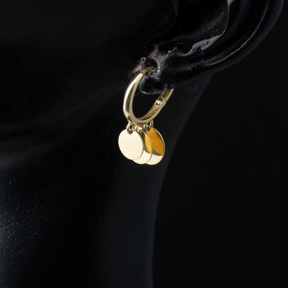 14K Yellow Gold Shakira Sequin Earrings