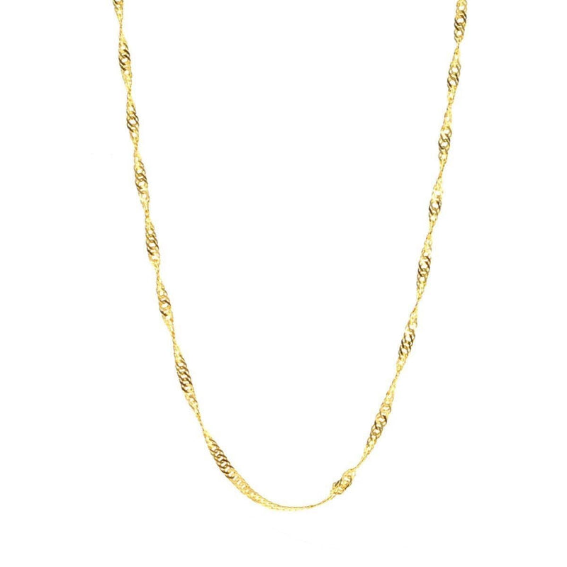 14K Yellow Gold Singapore Chain Necklace