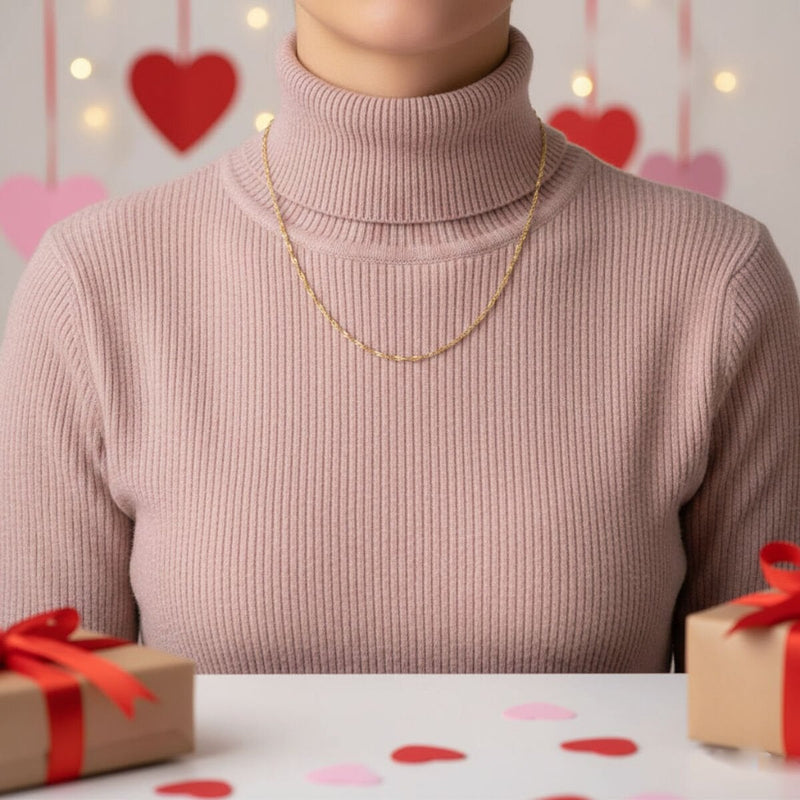 14K Yellow Gold Singapore Chain Necklace (1.08 g)