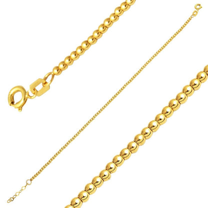 14K Yellow Gold Row by Row Stacked Ball Bracelet