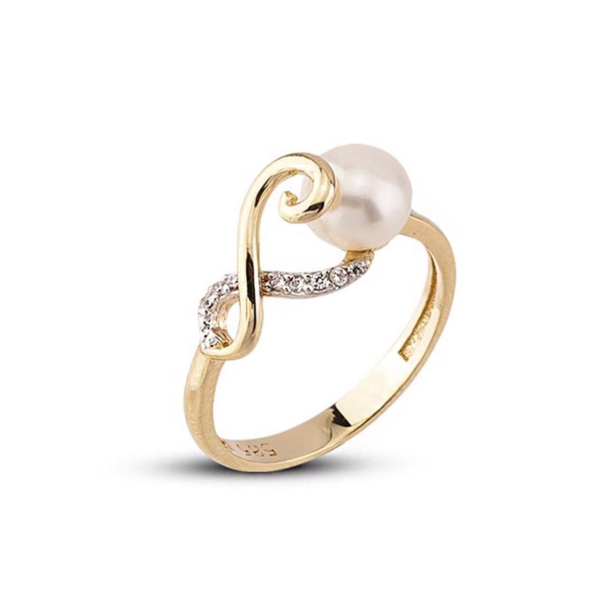 14K Yellow Gold Sofia Pearl Ring