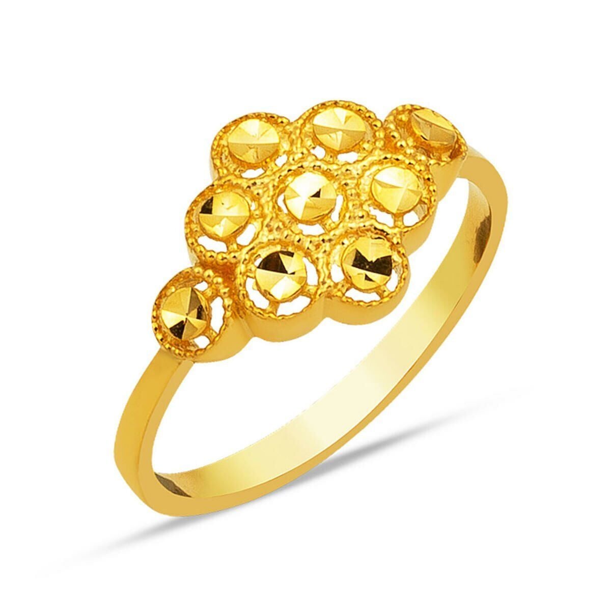 22K Green Gold Willow Ring