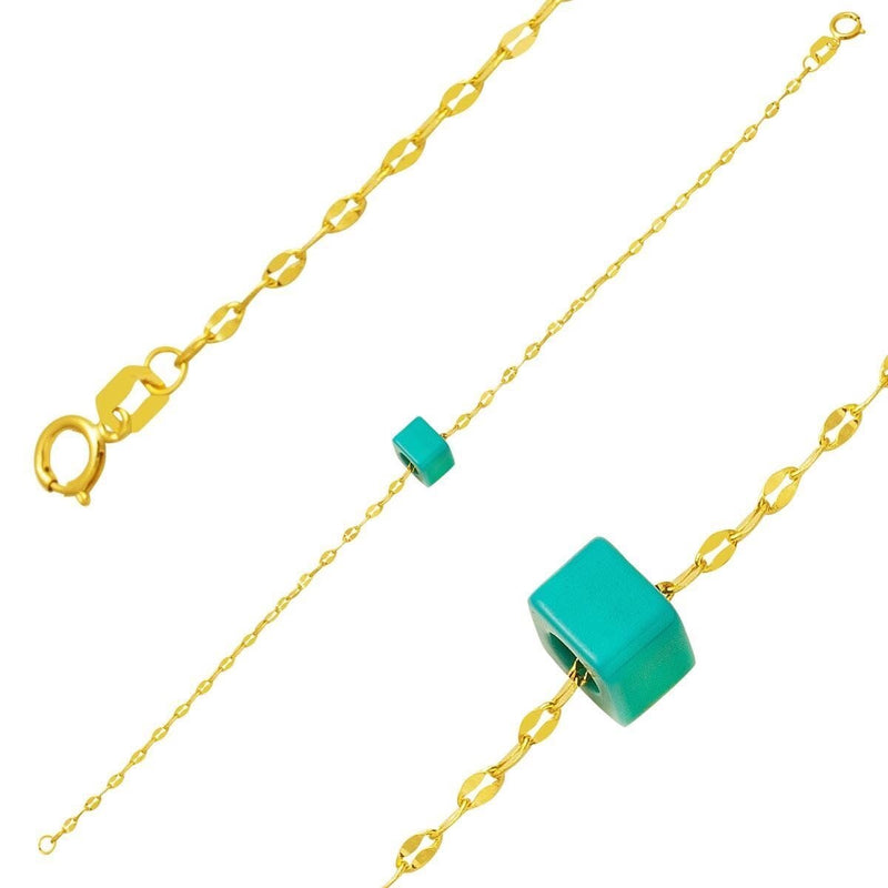 14K Yellow Gold Infinity Chain Bracelet