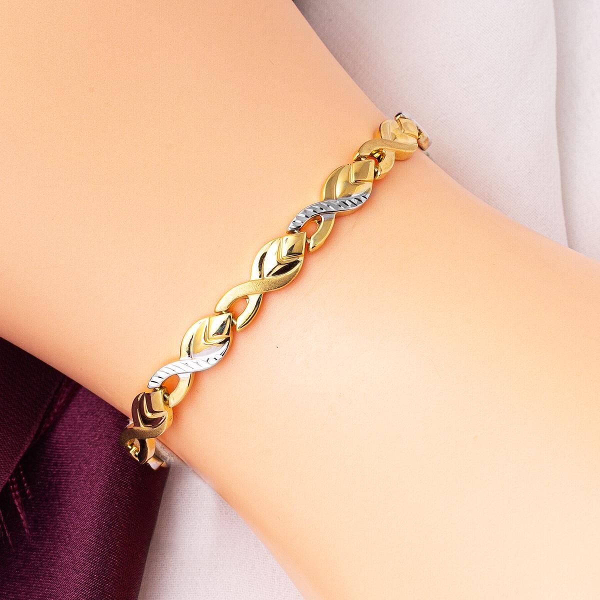 14K Yellow Gold Infinity Bracelet
