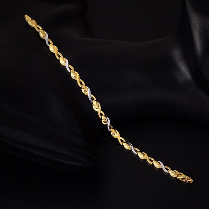 14K Yellow Gold Infinity Bracelet