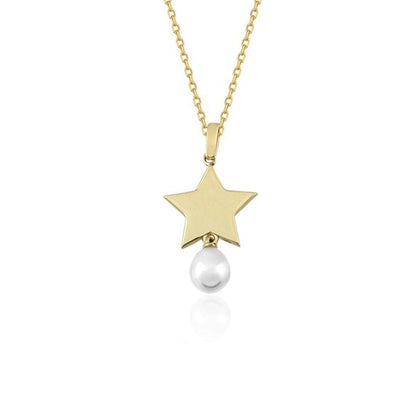 14K Yellow Gold Stella Mia Pearl Necklace
