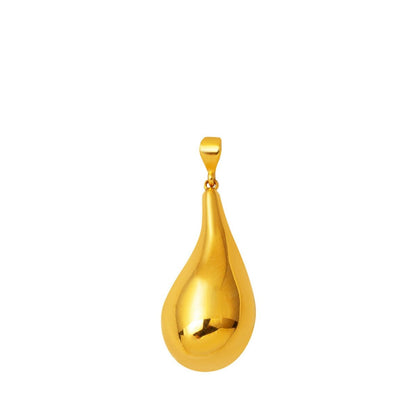 22K Yellow Gold Water Teardrop Pendant