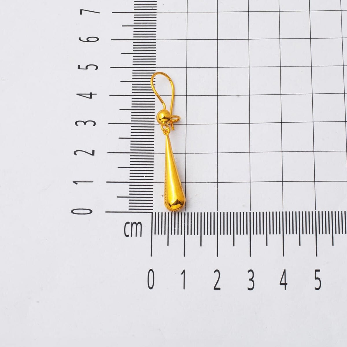 14K Yellow Gold Water Teardrop Dangle Earrings