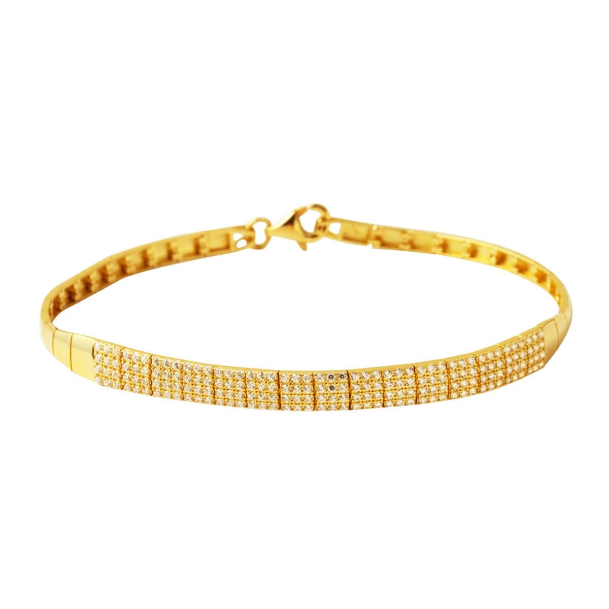 14K Yellow Gold Tennis Cubic Zirconia Jewelry Set (24.03 g)