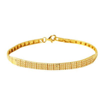 14K Yellow Gold Tennis Cubic Zirconia Jewelry Set (24.03 g)